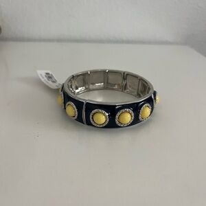 New York & Company Navy and Yellow Bracelet